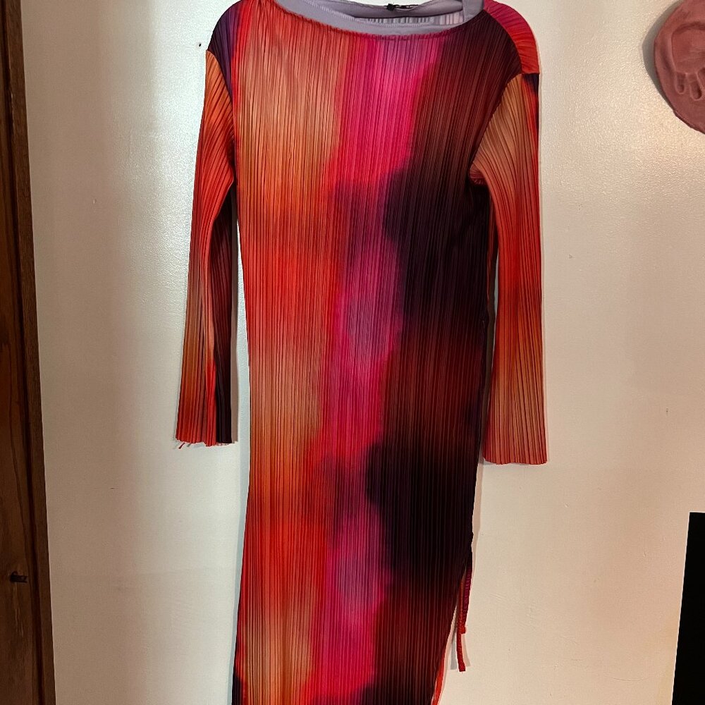 Plisse Slash Neck Bodycon Dress Nasty Gal Abstract